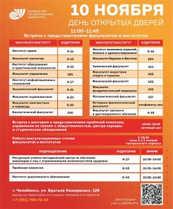 День открытых дверей ЧелГУ